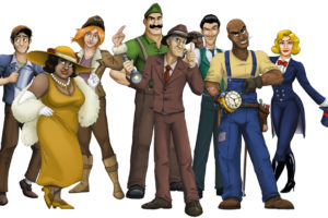 Characters from The Mansky Caper