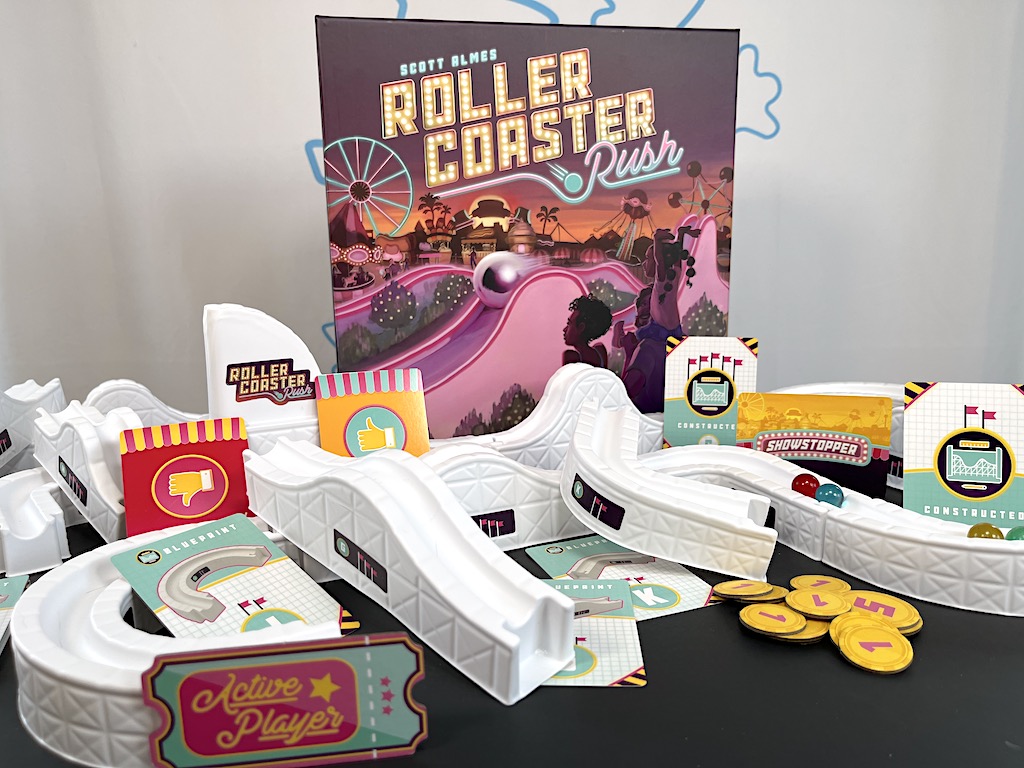 FoxMind: Blast Track, Roller Coaster Family Tile Laying Game Night For
