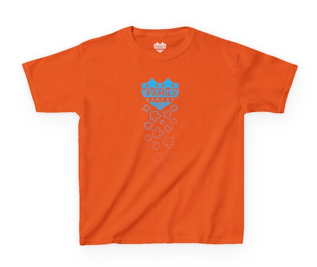 Orange T-shirt with Family Gamers logo